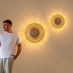 Umage Clava Up Wood Ceiling/Wall Light - Natural Oak - Medium - thumbnail 2