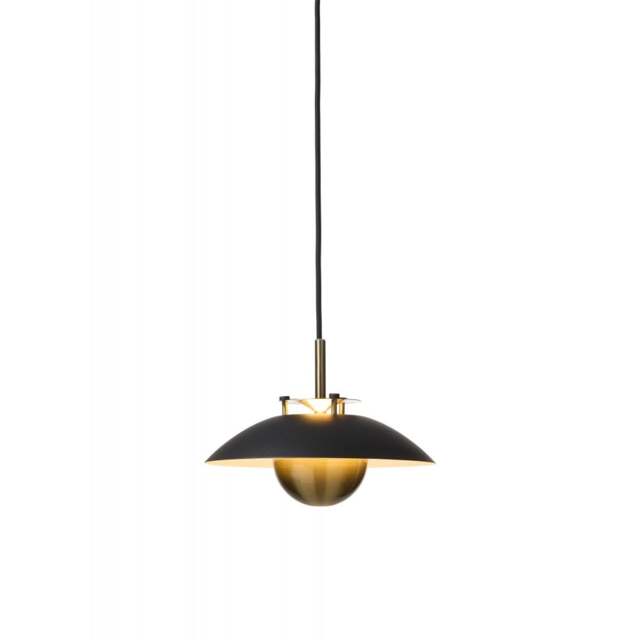 Halo Design Stepp Pendant Light - 24cm - Black/Antique Brass Size: O 24cm, Colour: Black / Antique Brass