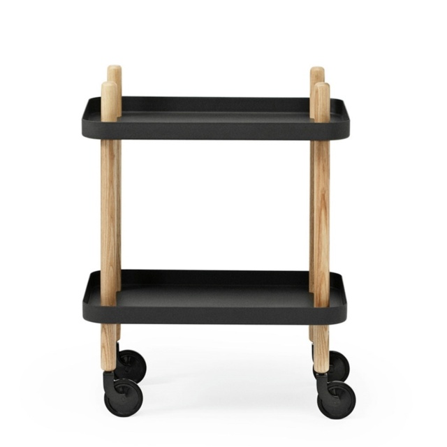 Normann Copenhagen Block Side Table/Drinks Trolley - Black - image 1