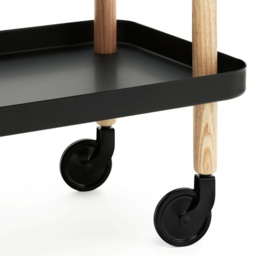 Normann Copenhagen Block Side Table/Drinks Trolley - Black - thumbnail 3