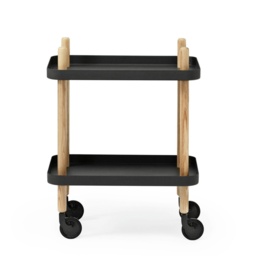 Normann Copenhagen Block Side Table/Drinks Trolley - Black - thumbnail 1