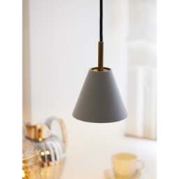 Halo Design Hygge Metal Pendant Lamp - 12cm dia - Warm Grey Size: O 12cm, Colour: Warm Grey - thumbnail 5