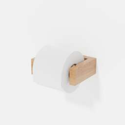 Wireworks Slimline Toilet Roll Holder - Oak - thumbnail 2