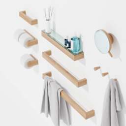 Wireworks Slimline Toilet Roll Holder - Oak - thumbnail 5