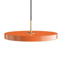 Umage Asteria Plus Pendant Lamp - Nuance Orange - Medium - Brass Top Colour: Nuance Orange, Size: Medium, Style: Brass