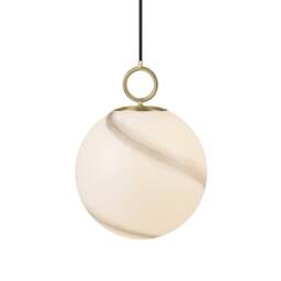 Halo Design Stockholm Pendant Light - O 30cm Size:  30cm, Colour: Marble Grey