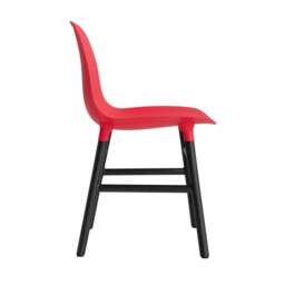 Normann Copenhagen Form Chair - Bright Red - Black Oak Legs Shell Colour: Bright Red, Leg Colour: Black Oak - thumbnail 3