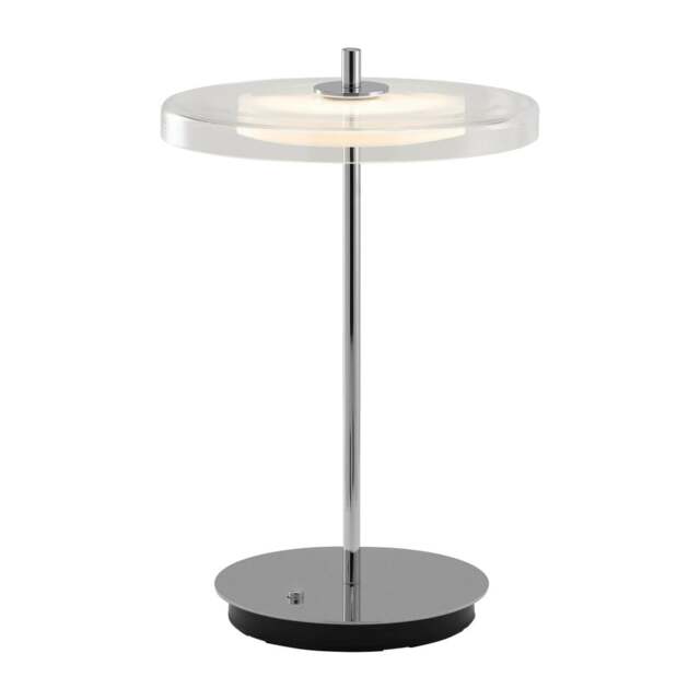 Umage Asteria Glass Move Portable Table Lamp - Polished Steel Colour: Polished Steel - image 1