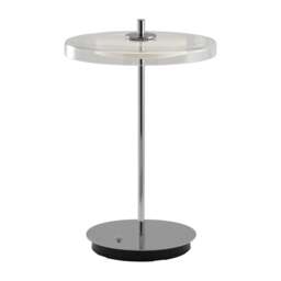 Umage Asteria Glass Move Portable Table Lamp - Polished Steel Colour: Polished Steel - thumbnail 2