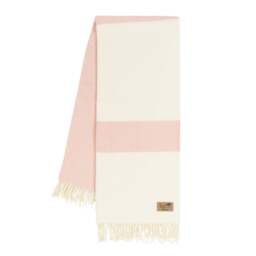 Lands Downunder Sydney Herringbone Stripe Throw - Blush - thumbnail 1