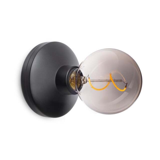 Humble Bee Cordless Wall Light - Black - Smoked Bulb - image 1