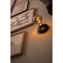 Humble Bee Cordless Wall Light - Black - Smoked Bulb - thumbnail 2
