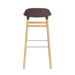 Normann Copenhagen Form Barstool - Wood - 75cm - Brown - Oak Legs Shell Colour: Brown, Leg Colour: Oak - thumbnail 4