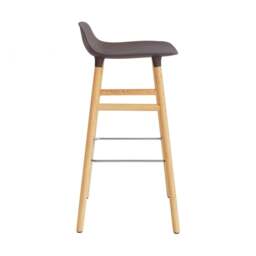 Normann Copenhagen Form Barstool - Wood - 75cm - Brown - Oak Legs Shell Colour: Brown, Leg Colour: Oak - thumbnail 3