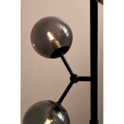 Halo Design Atom 6 Light Floor Lamp - H160cm - O37cm - Black / Smoke Glass Colour: Black / Smoke Glass - thumbnail 4