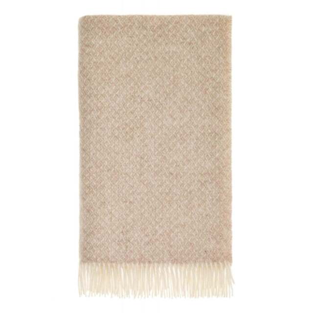 Bronte By Moon British Lambswool Throw - Spiral - Natural