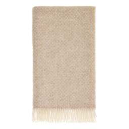Bronte By Moon British Lambswool Throw - Spiral - Natural