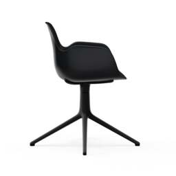 Normann Copenhagen Form Armchair Swivel - 4 Leg - Black - Black Legs Shell Colour: Black, Leg Colour: Black - thumbnail 3