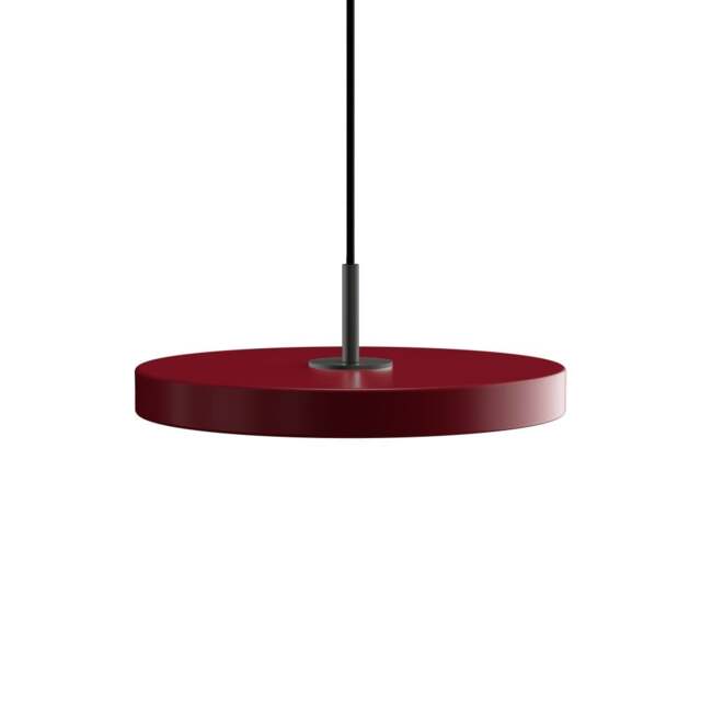 Umage Asteria Plus Pendant Lamp - Ruby Red - Mini - Black Top Colour: Ruby Red, Size: Mini, Style: Black - image 1