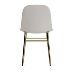 Normann Copenhagen Form Chair - Warm Grey - Brass Legs Shell Colour: Warm Grey, Leg Colour: Brass - thumbnail 4