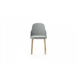 Normann Copenhagen Allez Chair - Grey - Lacquered Oak Legs - Grey/Canvas SJA 3706 Outdoor Upholstered Seat Colour: Grey, Leg Colour: Lacquered Oak, Se - thumbnail 3