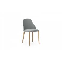 Normann Copenhagen Allez Chair - Grey - Lacquered Oak Legs - Grey/Canvas SJA 3706 Outdoor Upholstered Seat Colour: Grey, Leg Colour: Lacquered Oak, Se - thumbnail 2
