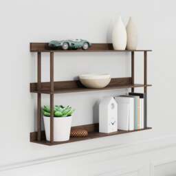 Wireworks Platform 3 Wall Shelf - Walnut - thumbnail 3