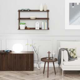 Wireworks Platform 3 Wall Shelf - Walnut - thumbnail 5