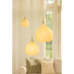 Halo Design Toscana Pendant Light - 27cm - Cream Size:  27cm, Colour: Cream - thumbnail 3