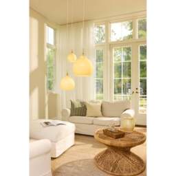 Halo Design Toscana Pendant Light - 27cm - Cream Size:  27cm, Colour: Cream - thumbnail 4