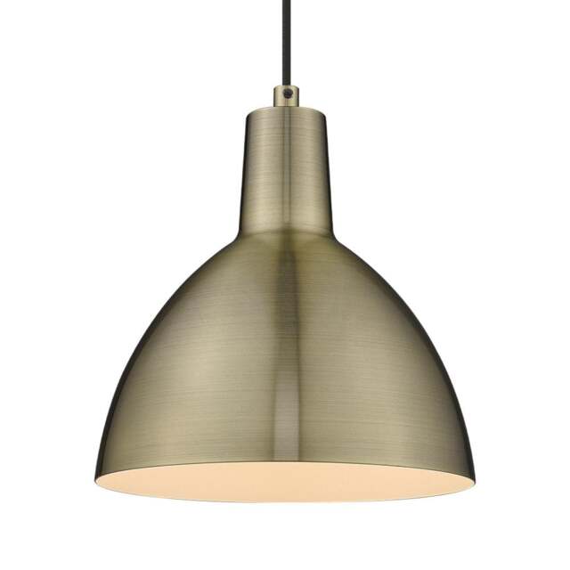 Halo Design Metropole Pendant Light - O 20cm Size: O 20cm, Colour: Antique Brass