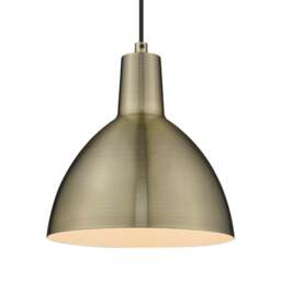 Halo Design Metropole Pendant Light - O 20cm Size:  20cm, Colour: Antique Brass