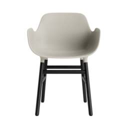 Normann Copenhagen Form Armchair - Light Grey - Black Oak Legs Shell Colour: Light Grey, Leg Colour: Black Oak - thumbnail 2