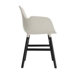 Normann Copenhagen Form Armchair - Light Grey - Black Oak Legs Shell Colour: Light Grey, Leg Colour: Black Oak - thumbnail 3