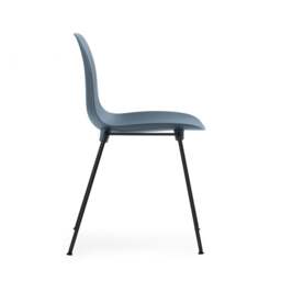 Normann Copenhagen Form Chair - Stacking - Blue - Black Steel Legs Shell Colour: Blue - thumbnail 3