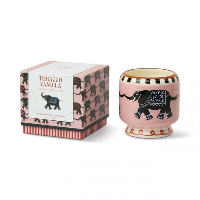 Paddywax A Dopo 8oz/226g Elephant Ceramic Candle - Tobacco Vanilla - image 1