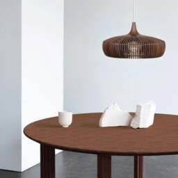 Umage Clava Dine Wood Pendant Light - Dark Oak with White Cord Set With or Without Cord Set: With White Cord Set