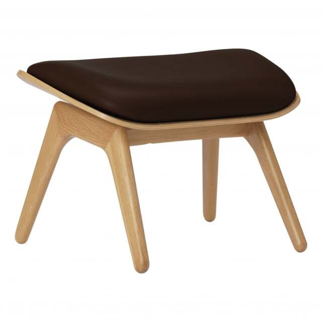 Umage The Reader Ottoman - Hope Leather Upholstery - Oak - Hope Leather Brown Wood: Oak, Colour: Brown - image 1