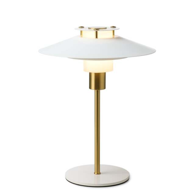 Halo Design Rivoli Table Lamp Colour: Glossy White/Brass - image 1