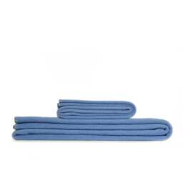 Tweedmill Textiles Plain Fleece Throw with Blanket Stitch - China Blue - Small Colour: China Blue, Size: Small 72.5x145cm