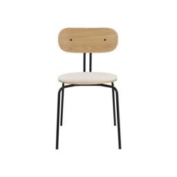 Umage Curious Dining Chair - Oak - Black Legs - Teddy White Cushion Leg Colour: Black Legs, Colour: Teddy White - thumbnail 3