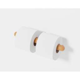 Wireworks Yoku Double Toilet Roll Holder - Bamboo - thumbnail 3