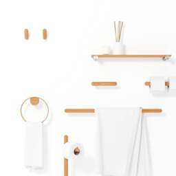 Wireworks Yoku Double Toilet Roll Holder - Bamboo - thumbnail 7