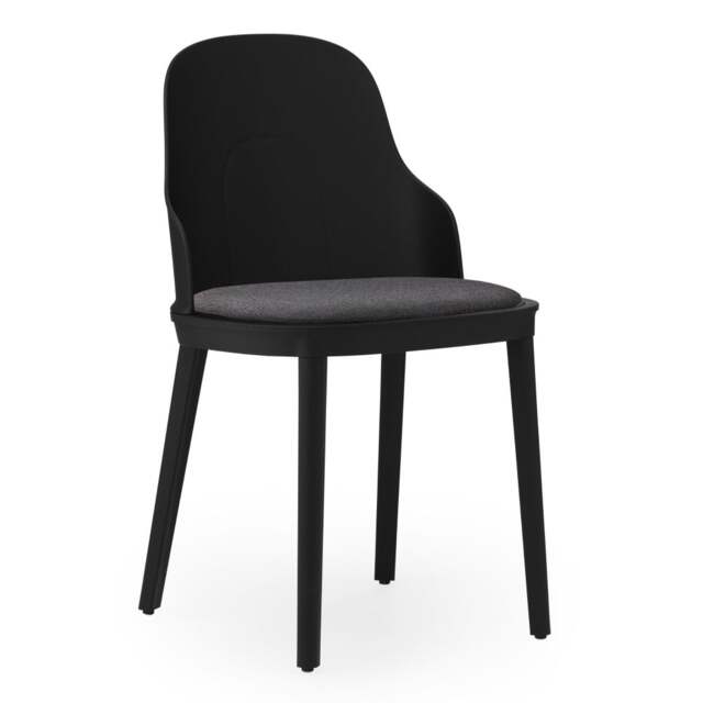 Normann Copenhagen Allez Chair - Black - Polypropylene Legs - Black Canvas SJA 3705 Outdoor Upholstered Seat Colour: Black, Leg Colour: Polypropylene, - image 1