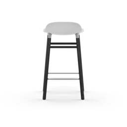 Normann Copenhagen Form Barstool - Wood - 65cm - White - Black Oak Legs Shell Colour: White, Leg Colour: Black Oak - thumbnail 4
