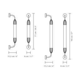 Umage Lemon Squeeze Wall Lamp - Single Colour: Plated Brass, Size: Long - thumbnail 7