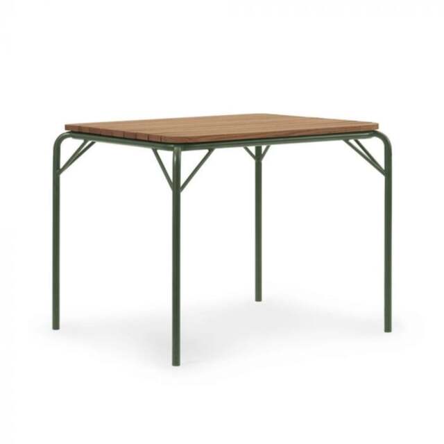 Normann Copenhagen Vig Outdoor Table - Robina Wood/Dark Green - 90cm x 90cm - image 1