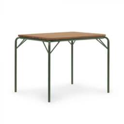 Normann Copenhagen Vig Outdoor Table - Robina Wood/Dark Green - 90cm x 90cm - thumbnail 1