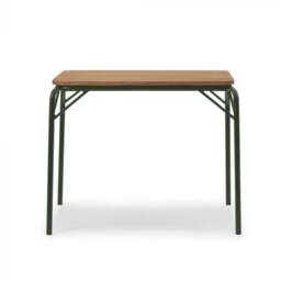 Normann Copenhagen Vig Outdoor Table - Robina Wood/Dark Green - 90cm x 90cm - thumbnail 2
