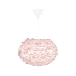 Umage Eos Feather Pendant Shade - Light Rose - Medium - 45cm with White Cord Set With or Without Cord Set: With White Cord Set